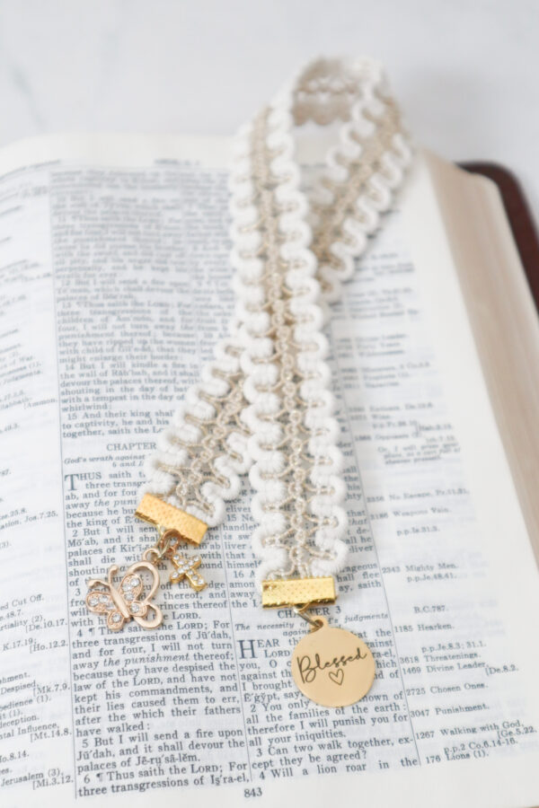 Gold Bible Bookmark Charm