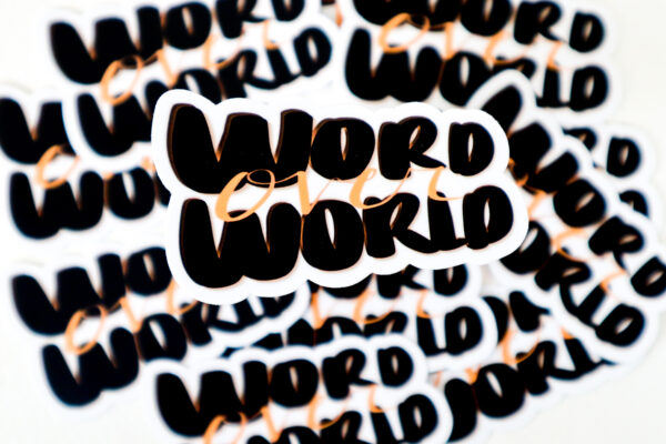 WORD OVER WORLD STICKER