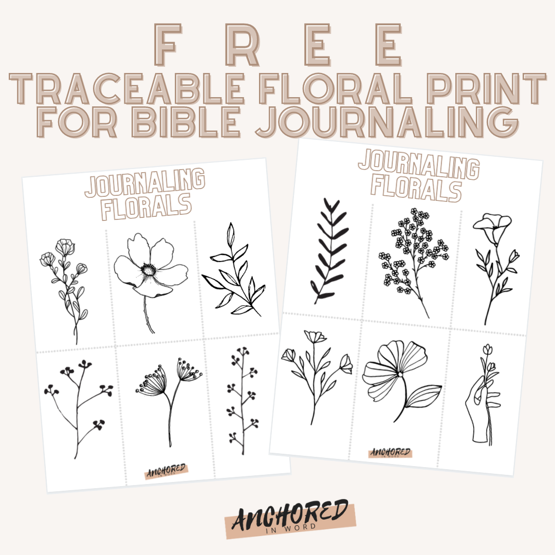 Free Traceable Flower Printables For