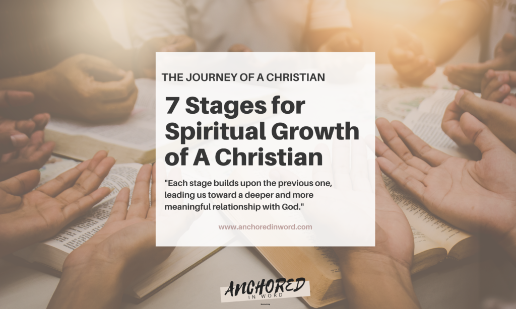 a bible study group embarking on the 7 Stages for Spiritual Growth of A Christian